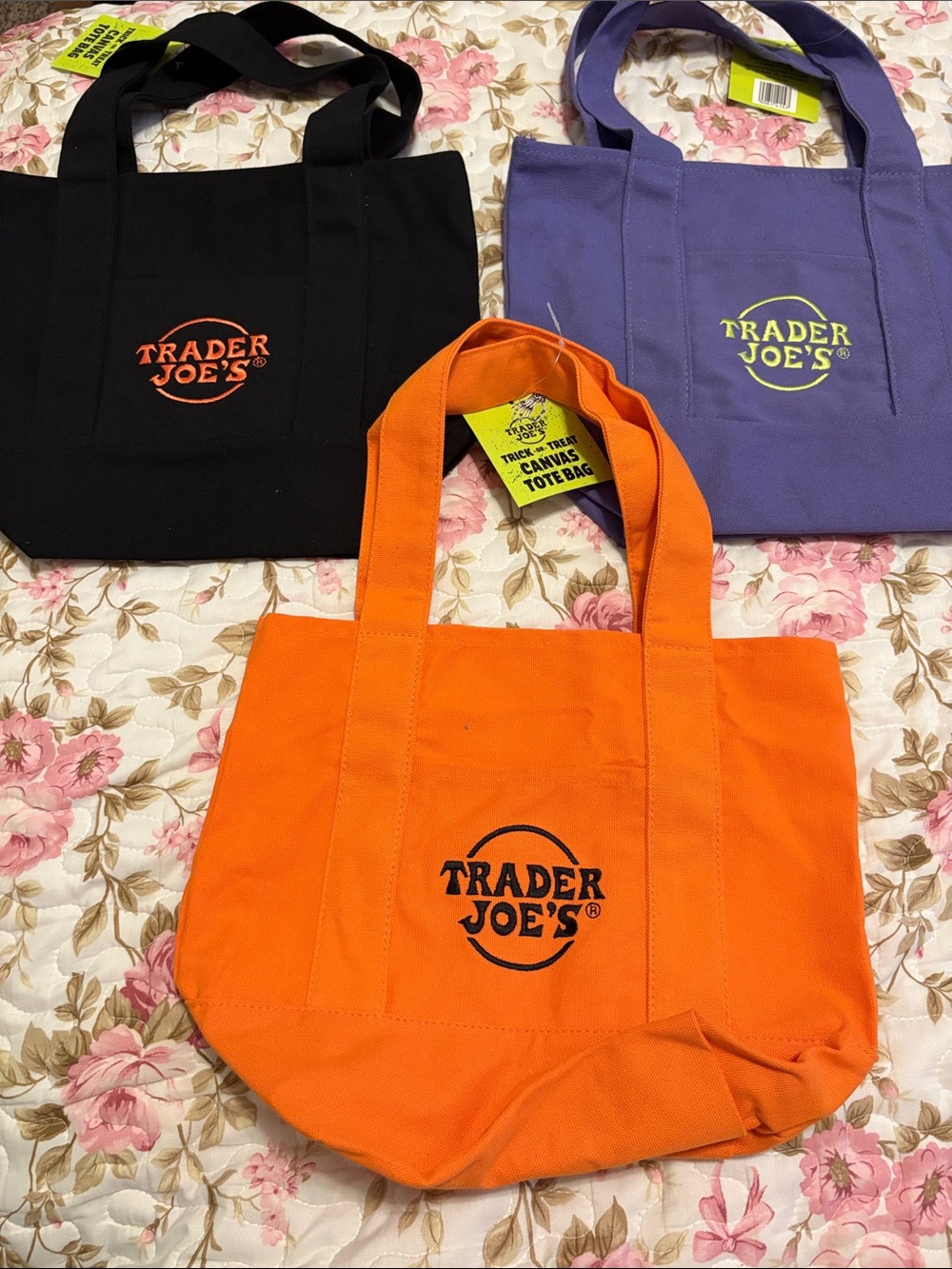 Trader Joe's Canvas Tote Bag - Set of 3